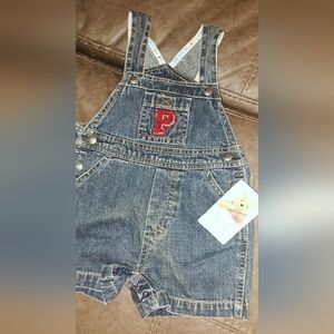 Vintage Winnie the Pooh 100 Acre Wood Athletics Overalls For Baby Never Worn 6-9